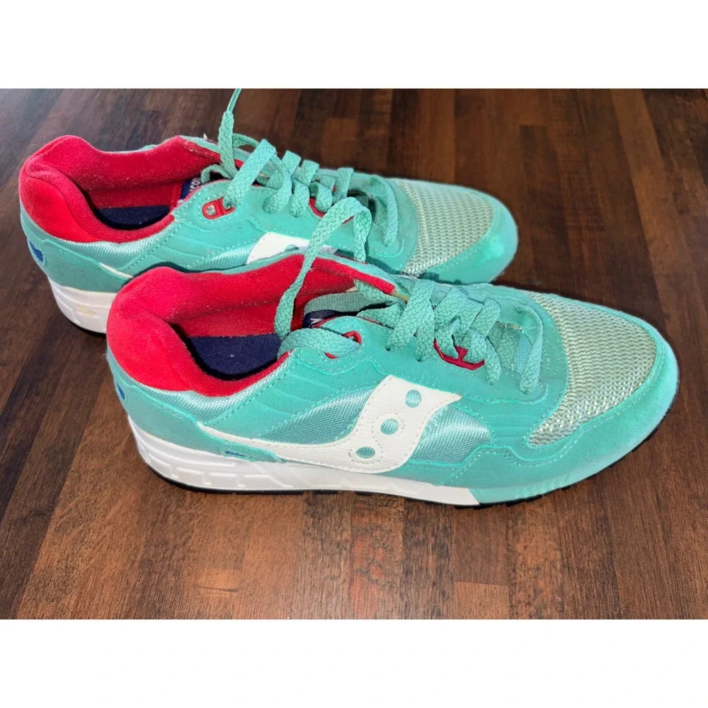 Saucony Shadow 5000 Womens Mint‎ Green Red Running Shoes S60033-65 Size 8.5 READ
